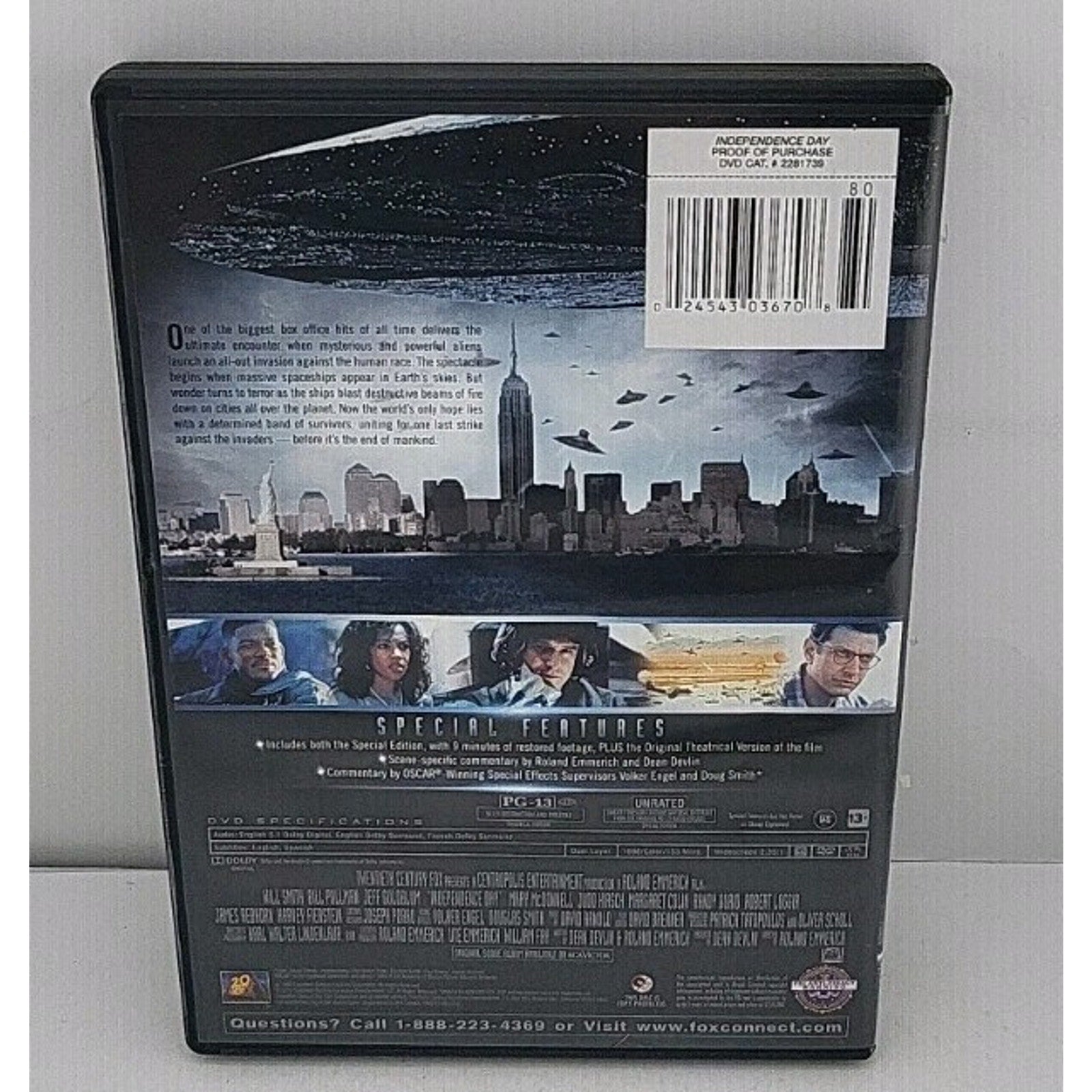 Independence Day (DVD, 1996)