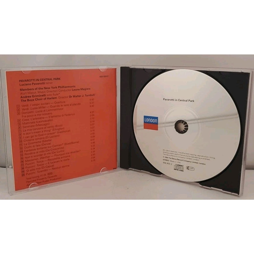In Central Park by Luciano Pavarotti (CD, 1995)