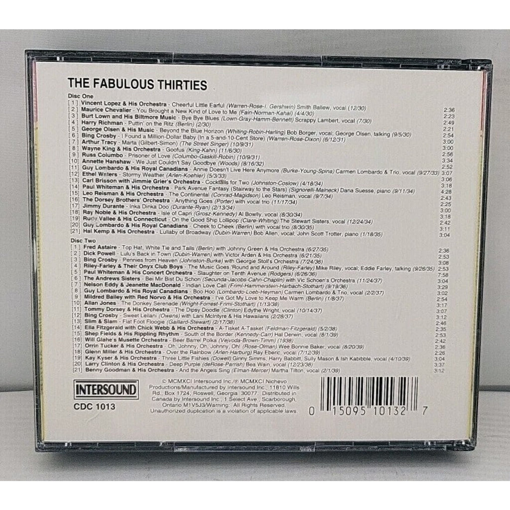 Fabulous Thirties Various Artists - Audio CD By Vincent Lopez