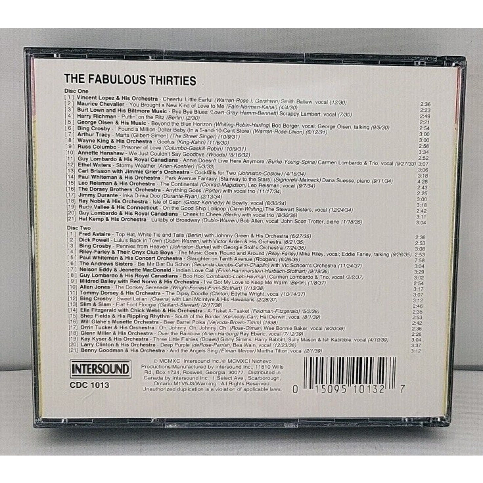 Fabulous Thirties Various Artists - Audio CD By Vincent Lopez