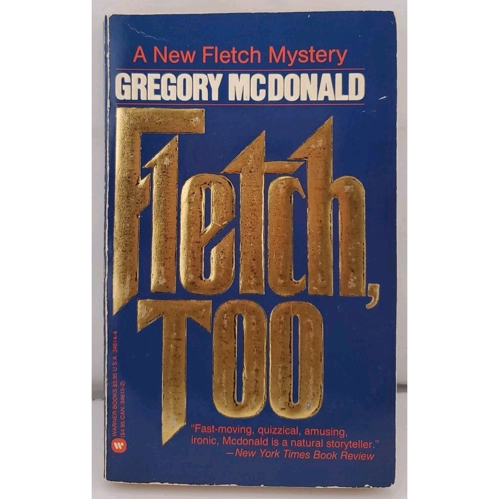 Fletch, Too Gregory McDonald 1986 Book Club Edition Mystery Warner Books