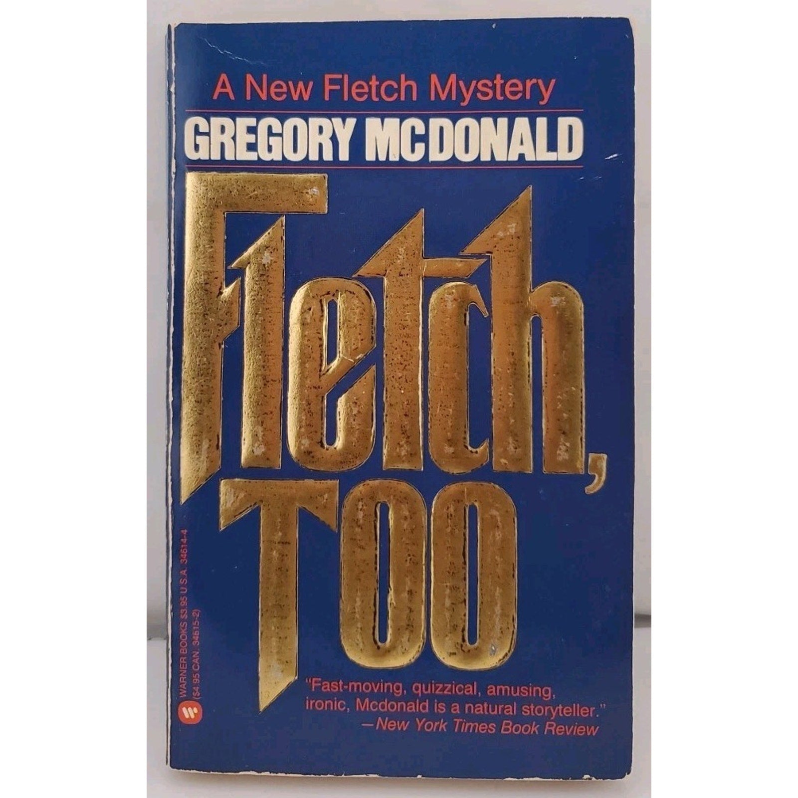 Fletch, Too Gregory McDonald 1986 Book Club Edition Mystery Warner Books