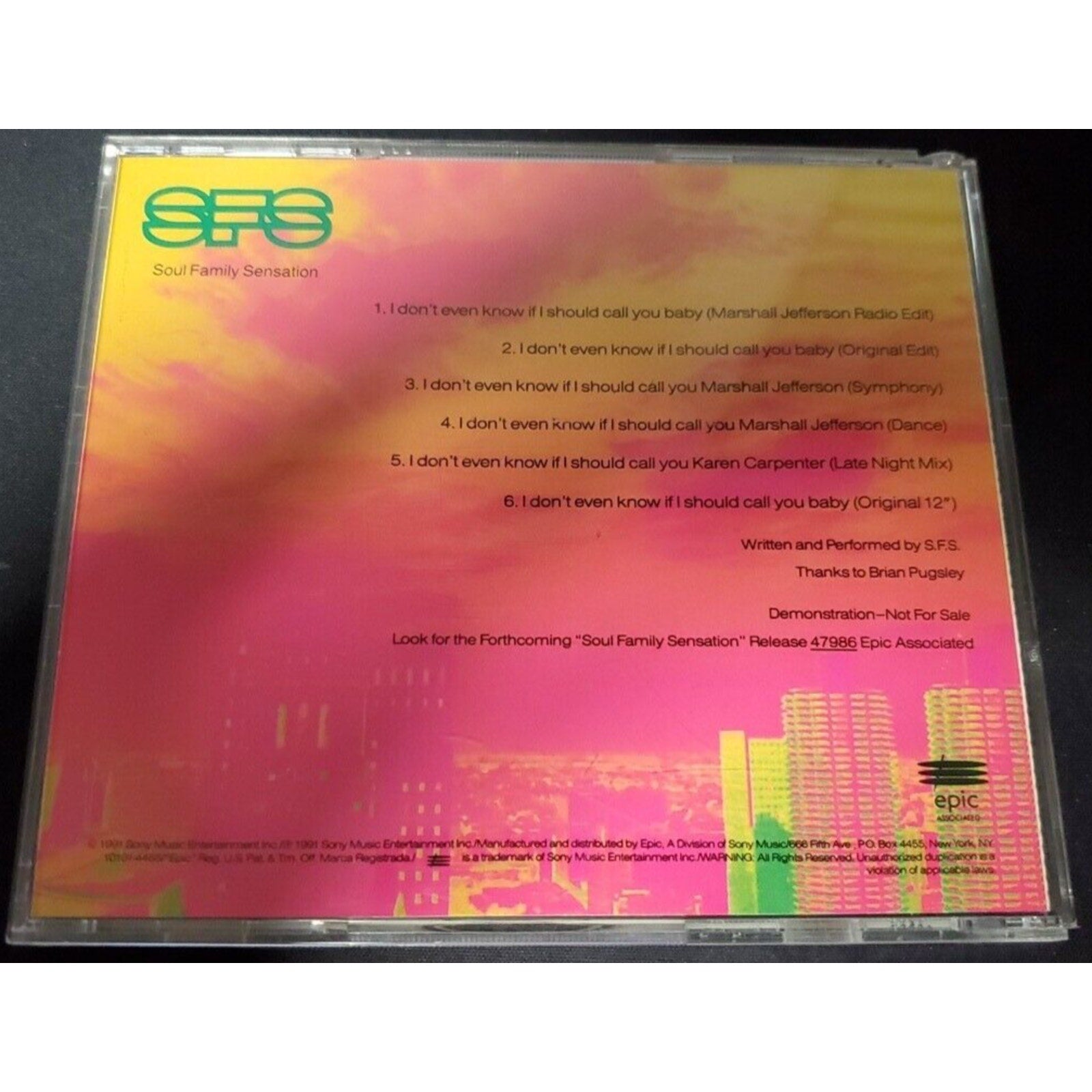 I Don't Even Know If I Should Call You Baby [EP] by Soul Family Sensation (CD)