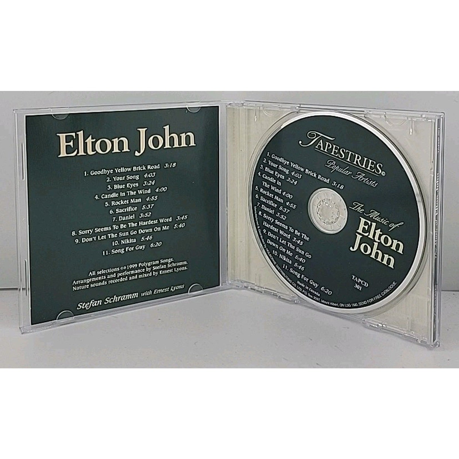 Tapestries CD the Music of Elton John Popular Artists