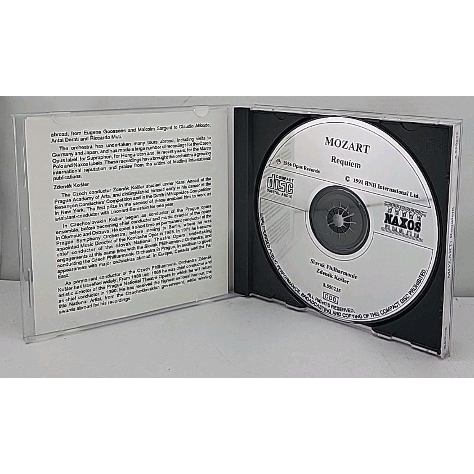 Requiem by Mozart / Kosler (CD, 1992)