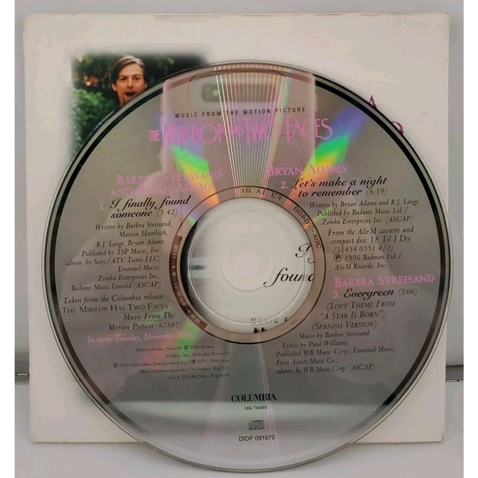 I Finally Found Someone [Single] by Barbra Streisand (CD, Nov-1996, Columbia...