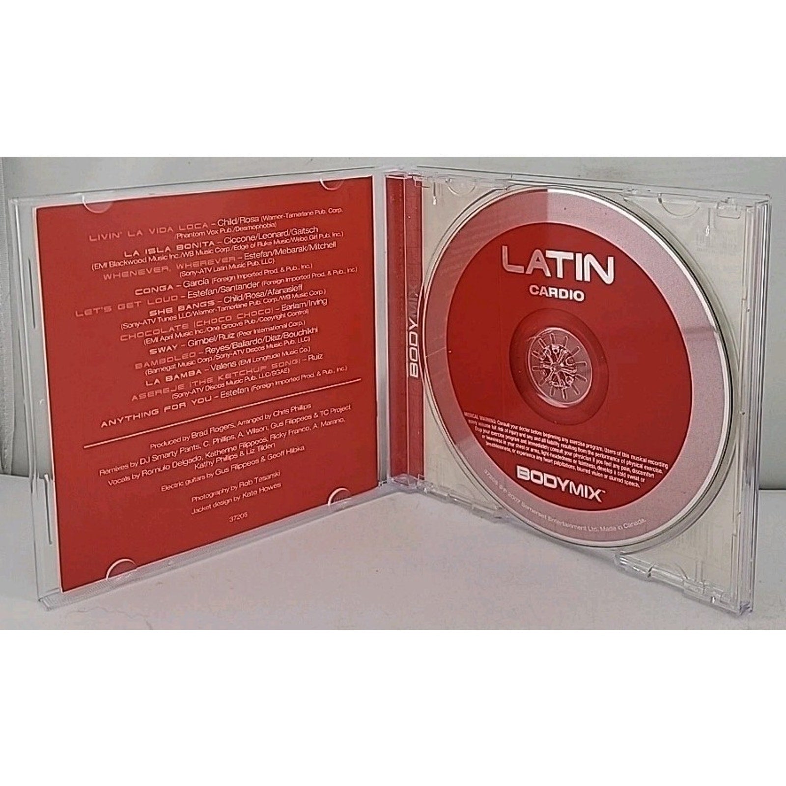 Latin Cardio CD 2007 Megamixed BPM 76-152 Workout Dance Hits BodyMix