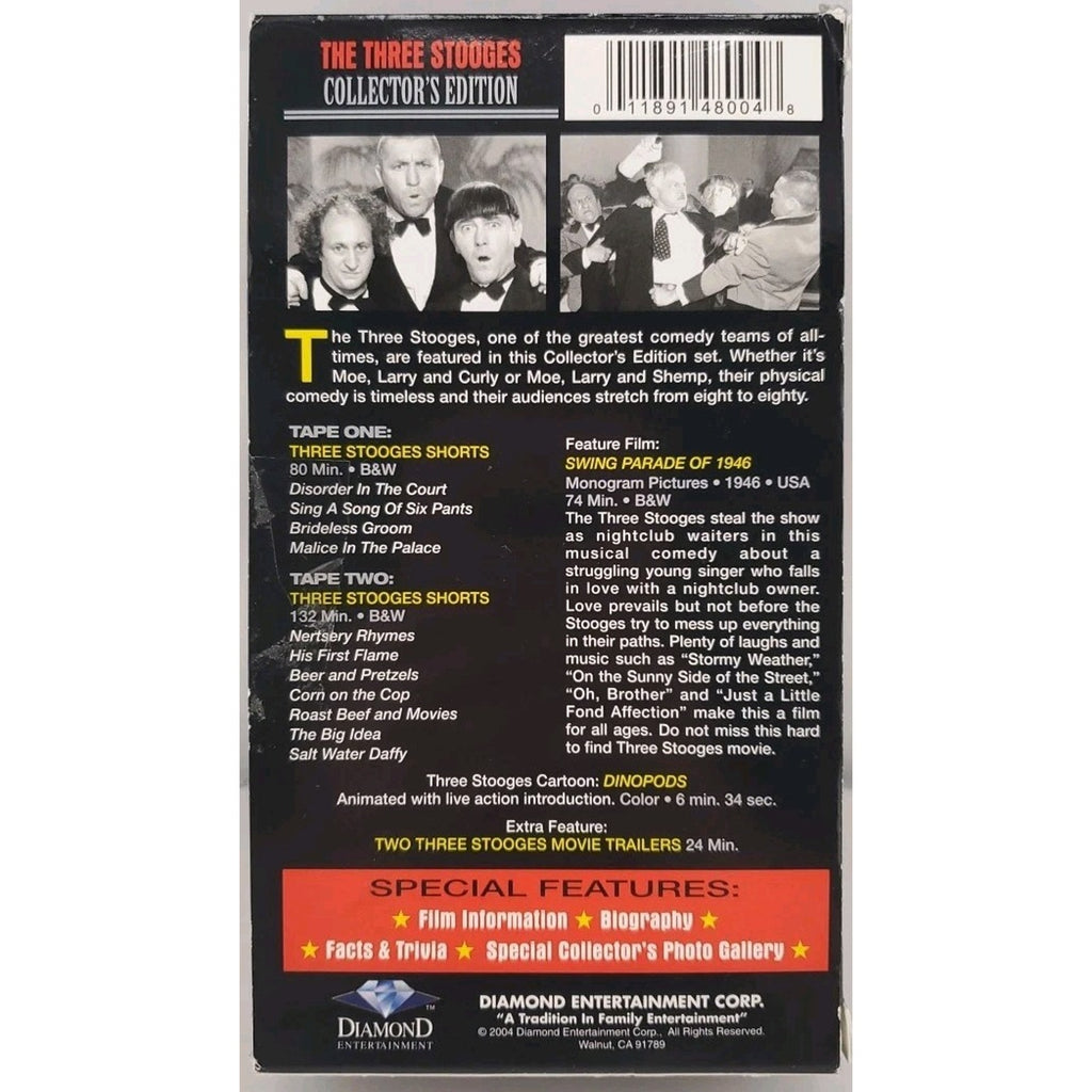 The Three Stooges Collectors Edition Two Pack VHS Set