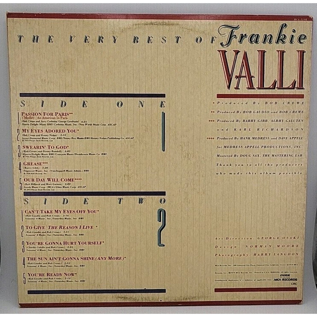 Franke Valli "The Very Best Of Frankie Valli"