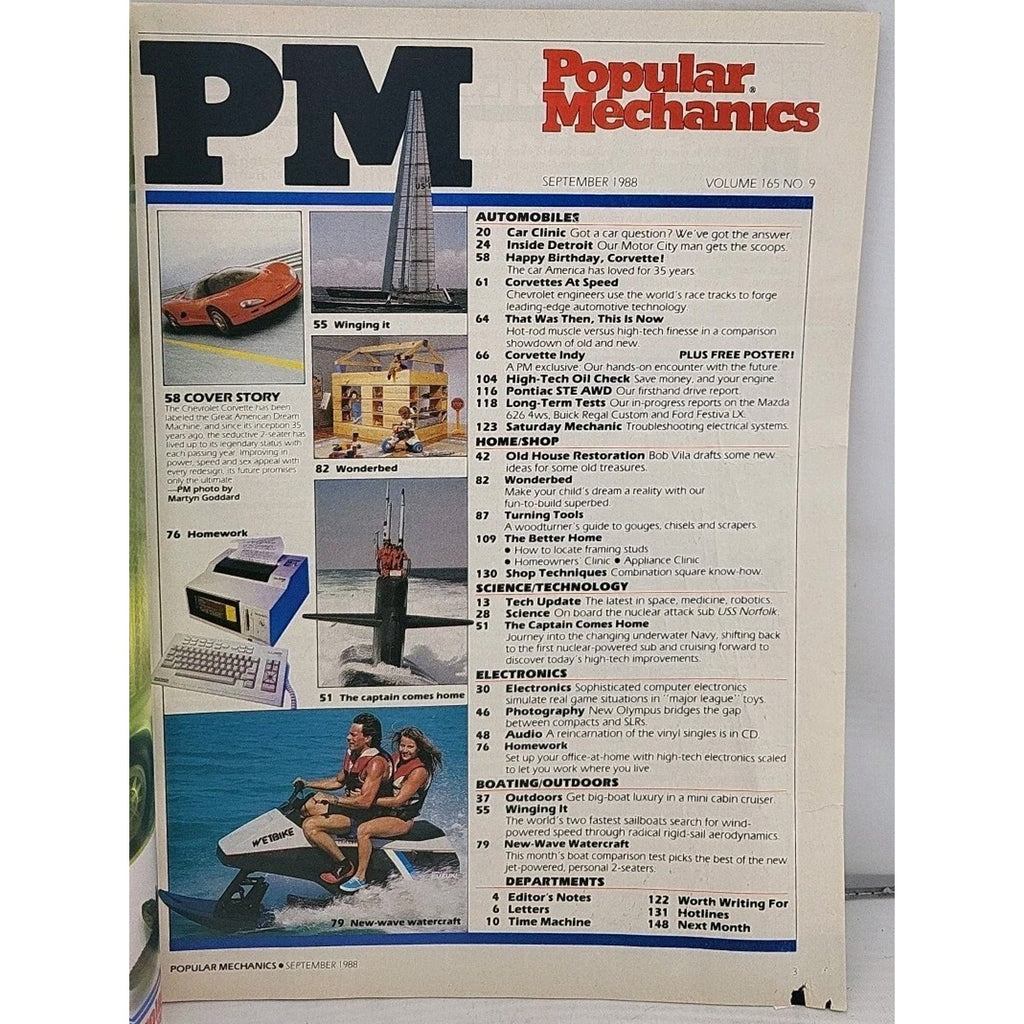Popular Mechanics Magazine - September 1988 - Volume 165 No. 9