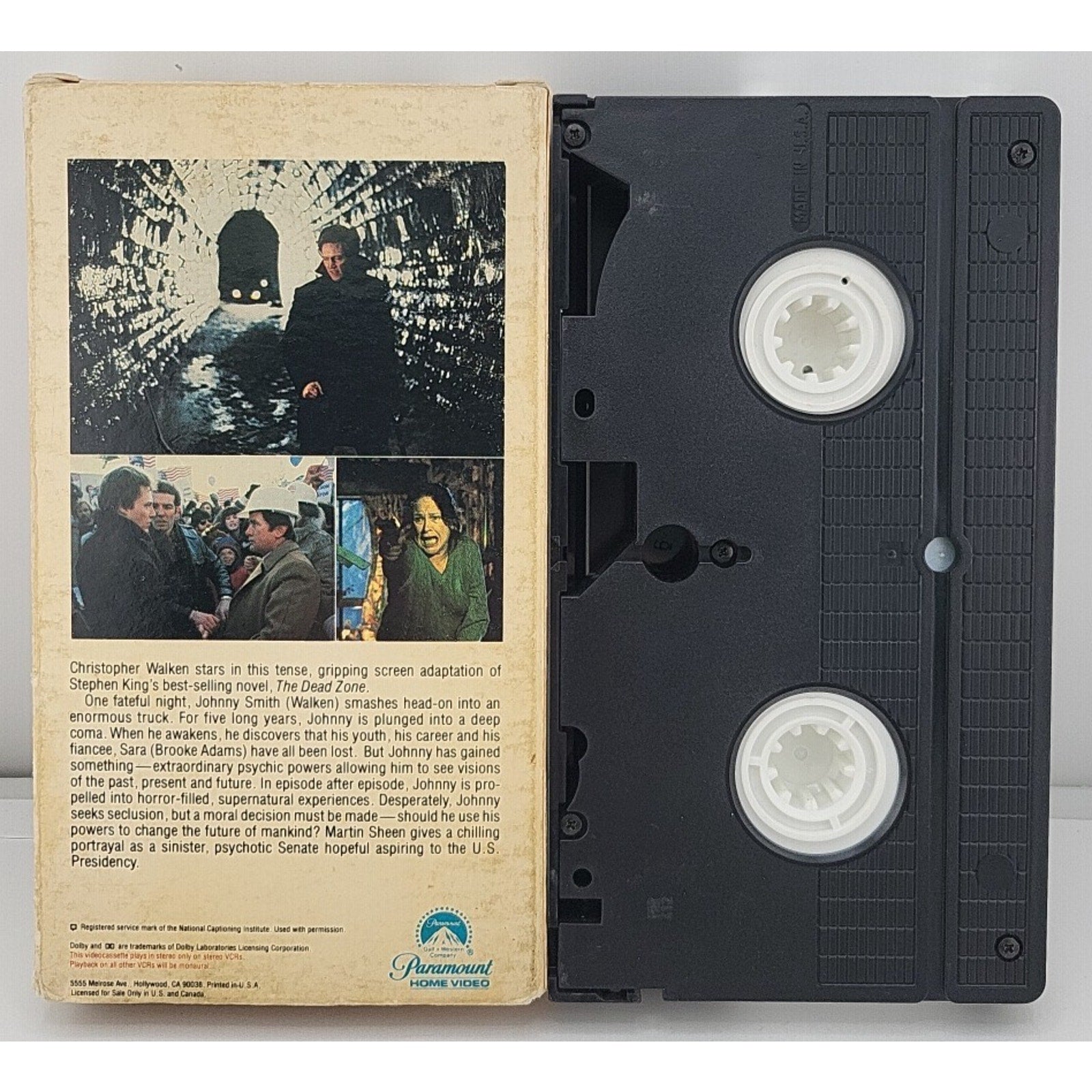 Stephen King's The Dead Zone VHS 1983 NTSC R Horror Thriller Full Screen Walken