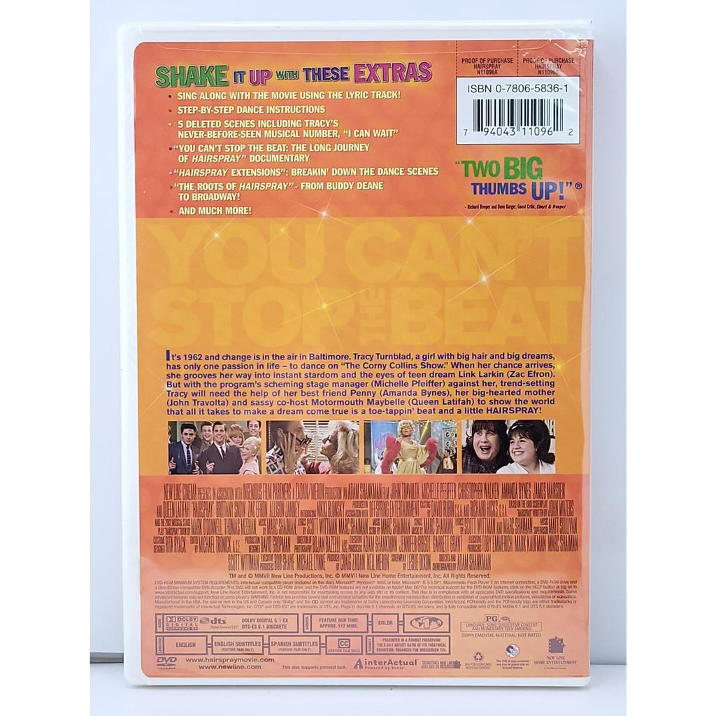 Hairspray (DVD, 2007) *Brand New*