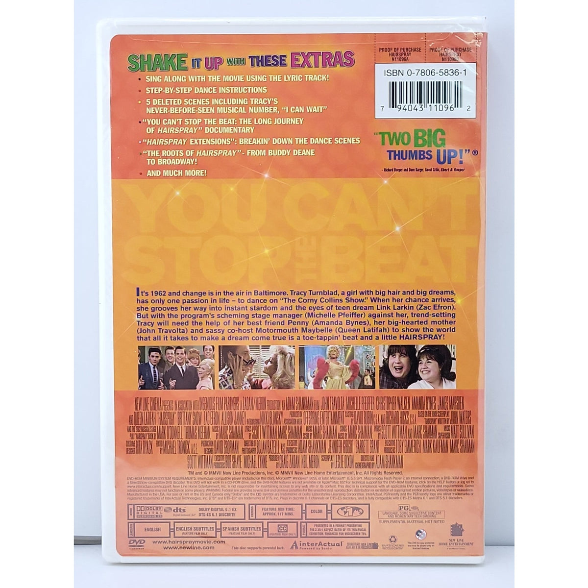 Hairspray (DVD, 2007) *Brand New*