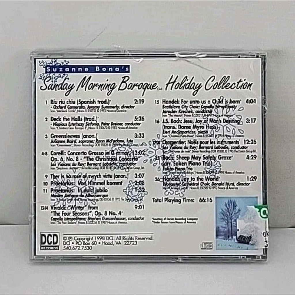 Suzanne Bona's Sunday Morning Baroque Holiday Collection CD *Brand New*