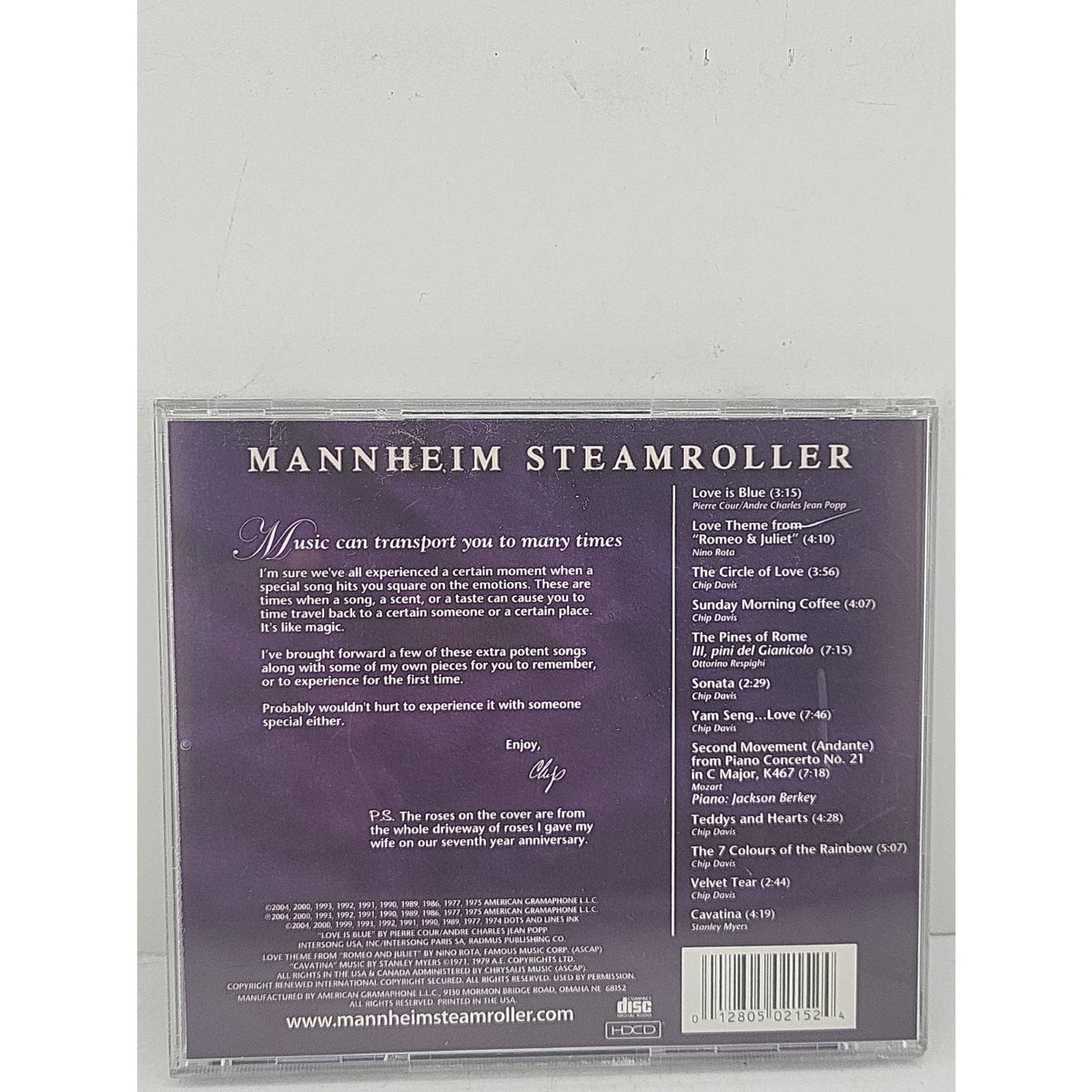 Romantic Themes by Mannheim Steamroller (CD, 2005)