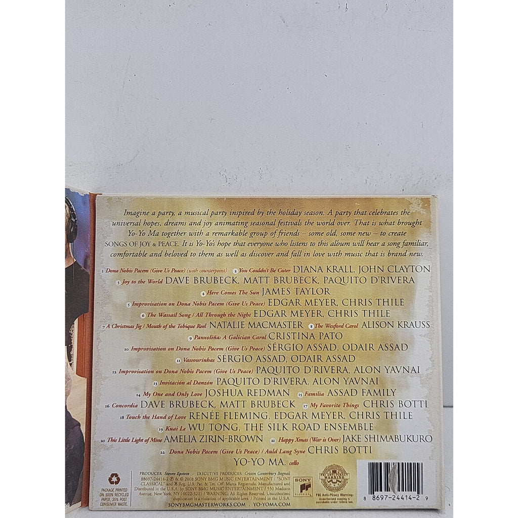 Songs of Joy & Peace by Ma, Yo-Yo (CD, 2008)
