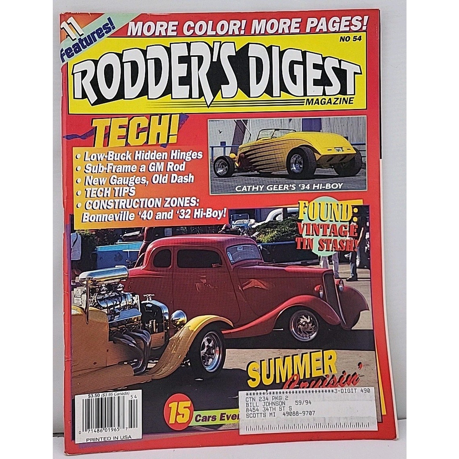 Rodder's Digest Magazine August 1993 Volume 11 Number 54