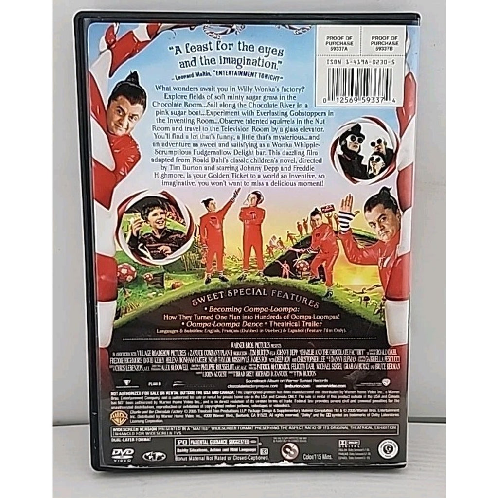 Charlie and the Chocolate Factory (DVD, 2005)