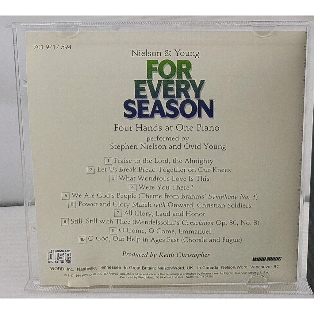 Nielson & Young - For Every Season (CD, 1994) Four Hands at One Piano