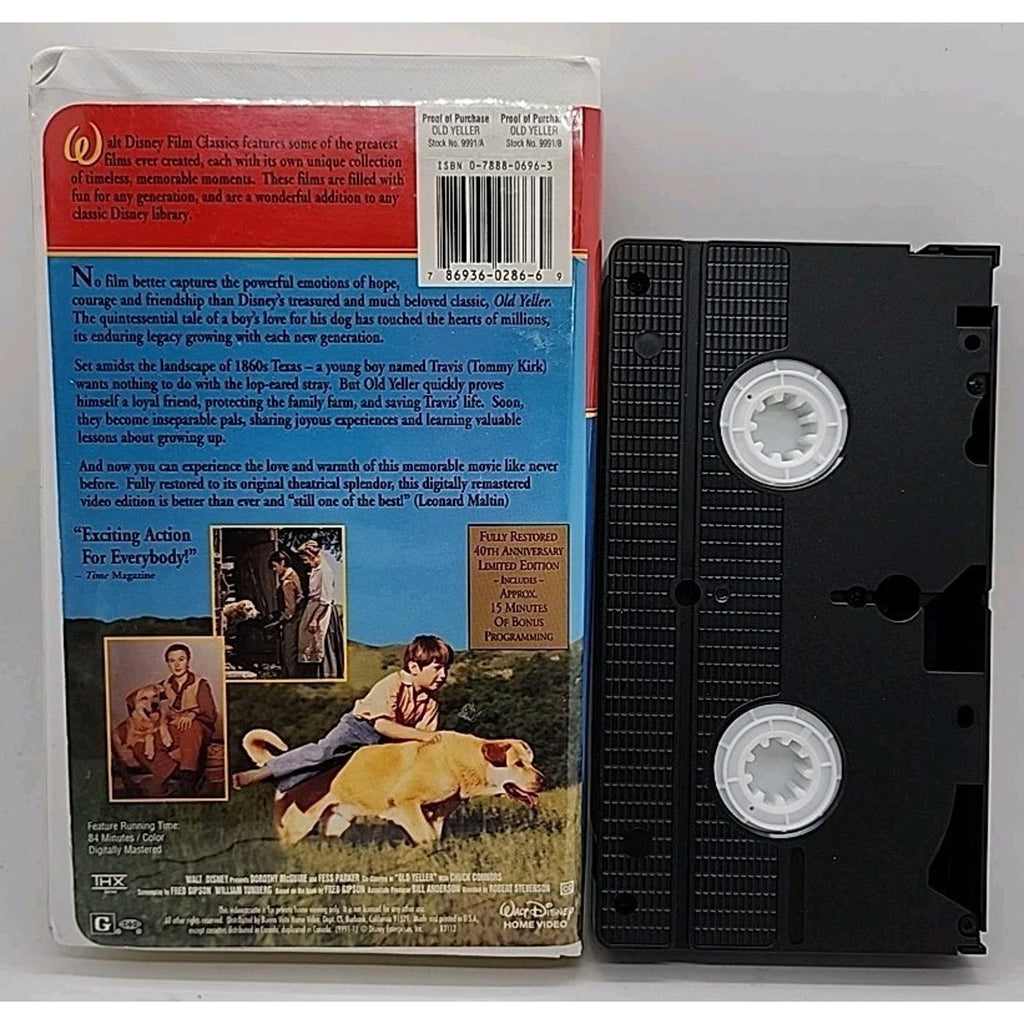 Old Yeller (VHS, 1997)