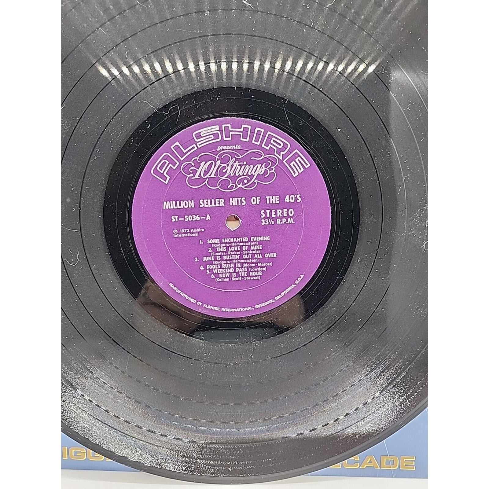 101 Strings - Million Seller Hit Songs of the 40's Vinyl Record (Record)