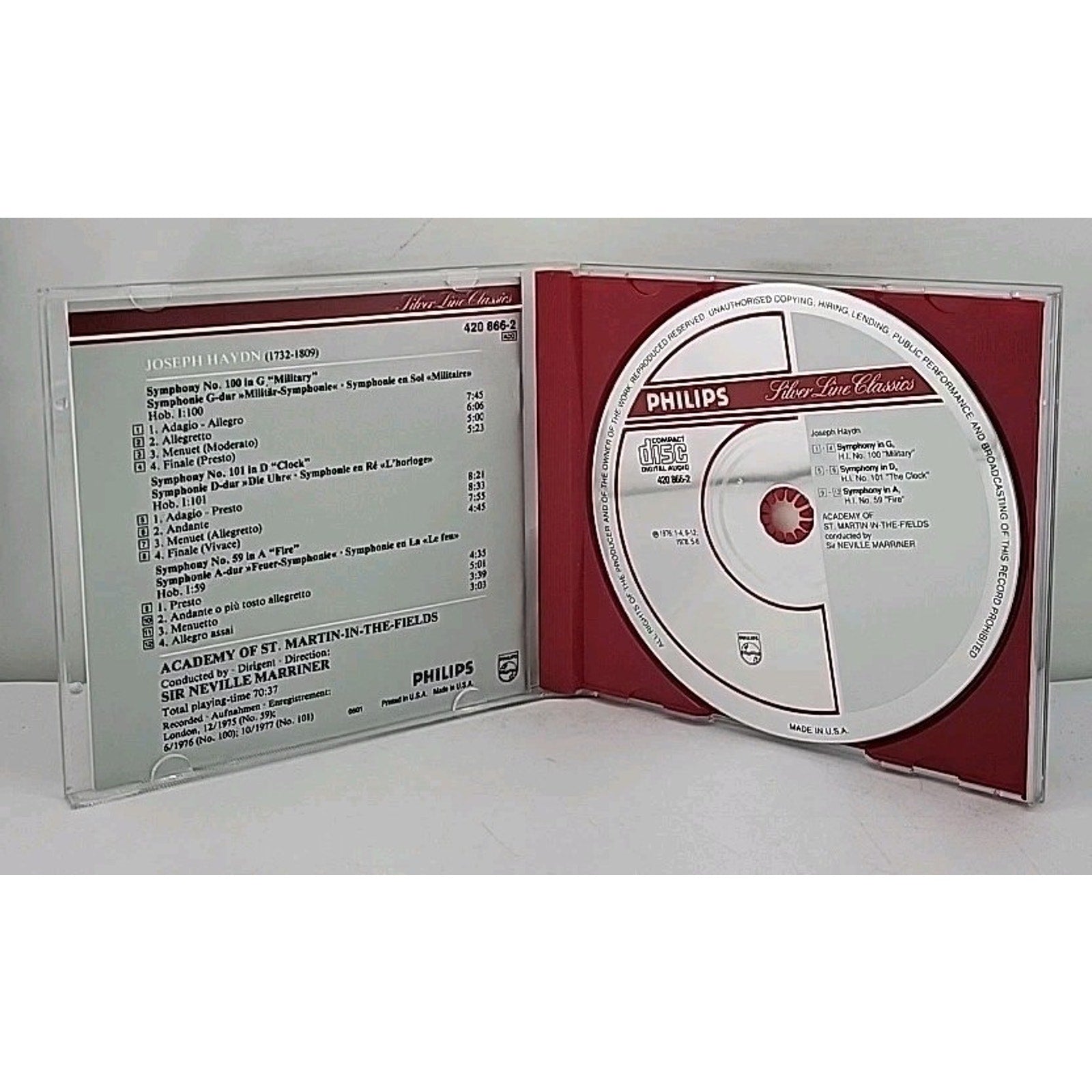 Haydn: Symphonies Nos 59, 100, by Academy of St. Martin in Pe Fields (CD)