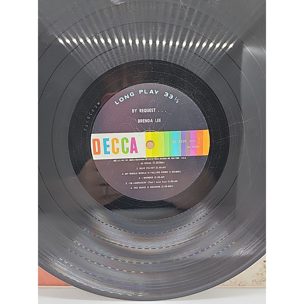 Brenda Lee By Request Record 12" Decca Records