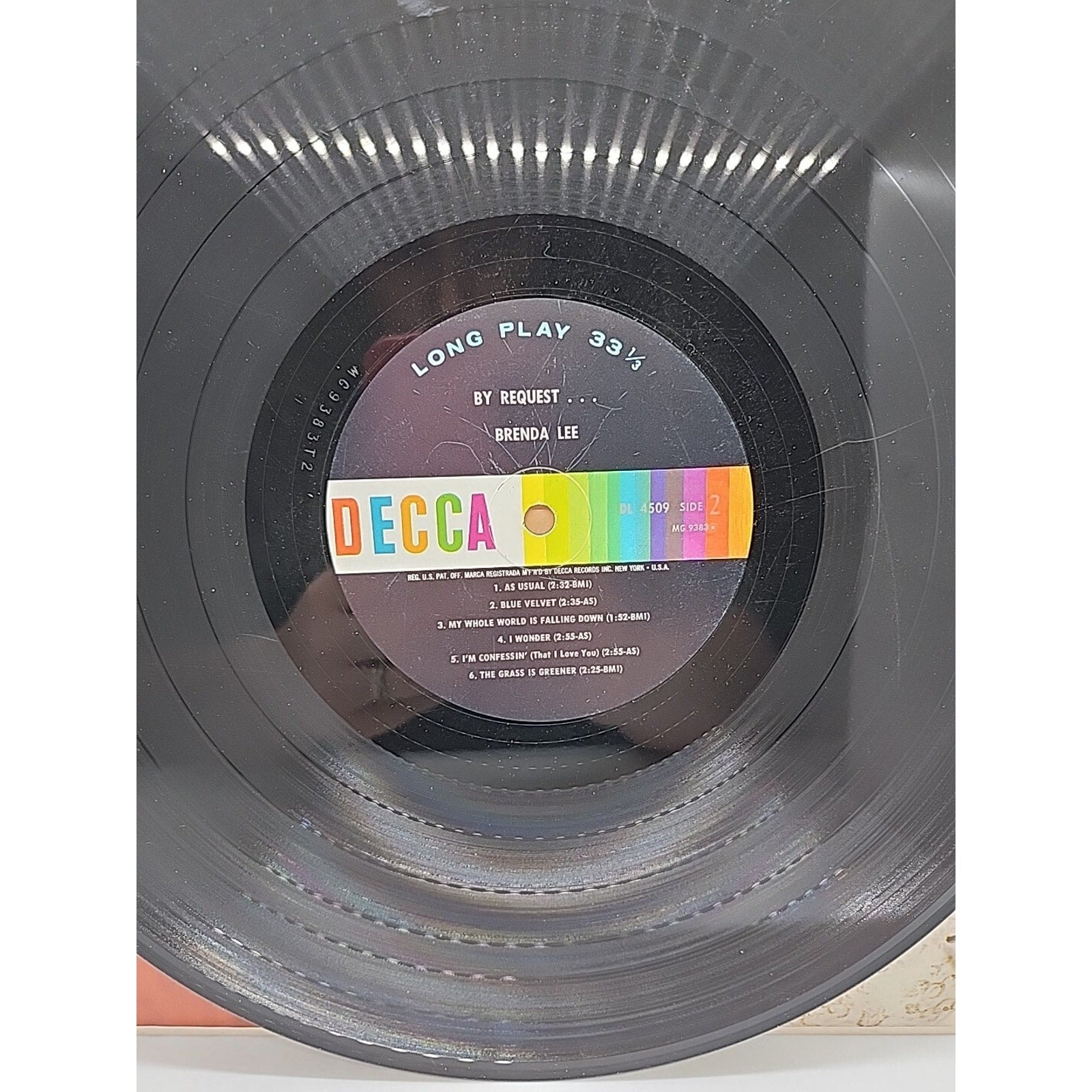 Brenda Lee By Request Record 12" Decca Records