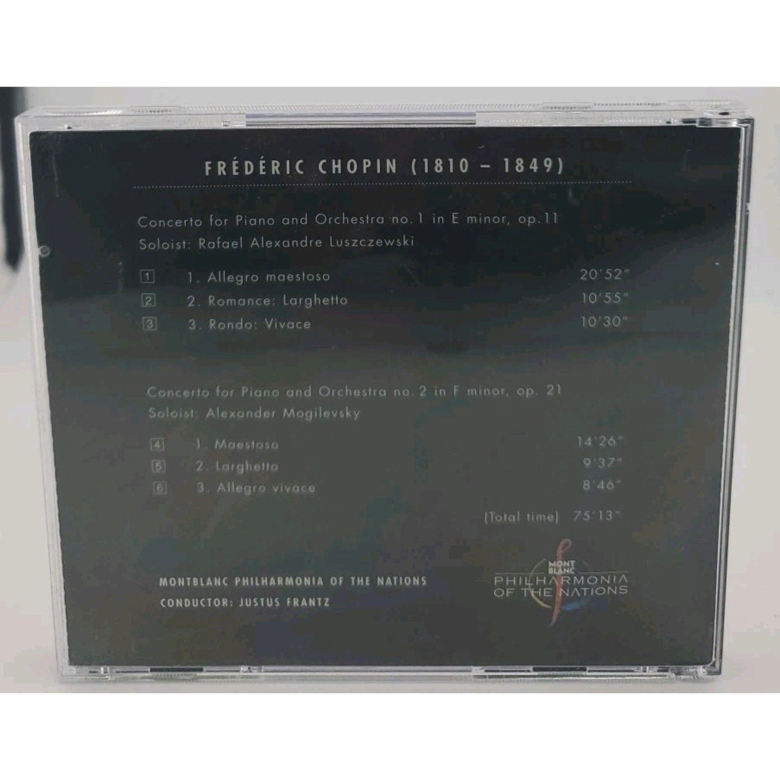 Justus Frantz: Montblanc Philharmonic Of The Nations Music (CD, MB4 Germany)