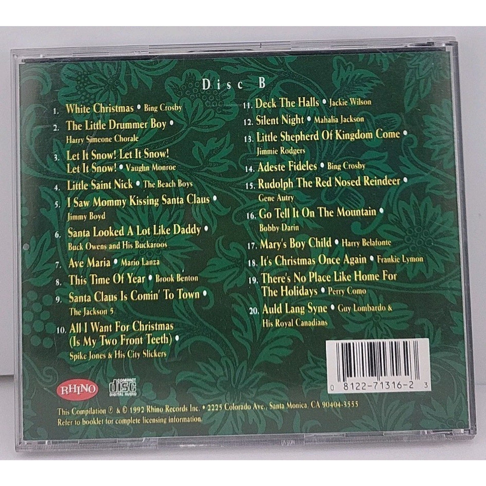 Rhino Presents: Home for Christmas Compilation DISC B
