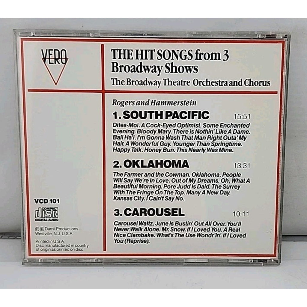 All The Hit Songs From 3 Broadway Shows (CD)