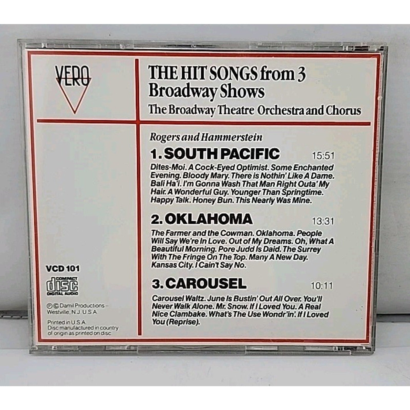 All The Hit Songs From 3 Broadway Shows (CD)