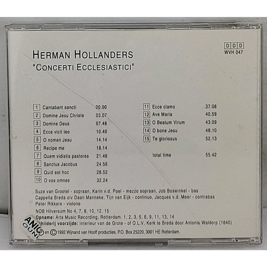 Herman Hollanders Concerti Ecclesiastici CD