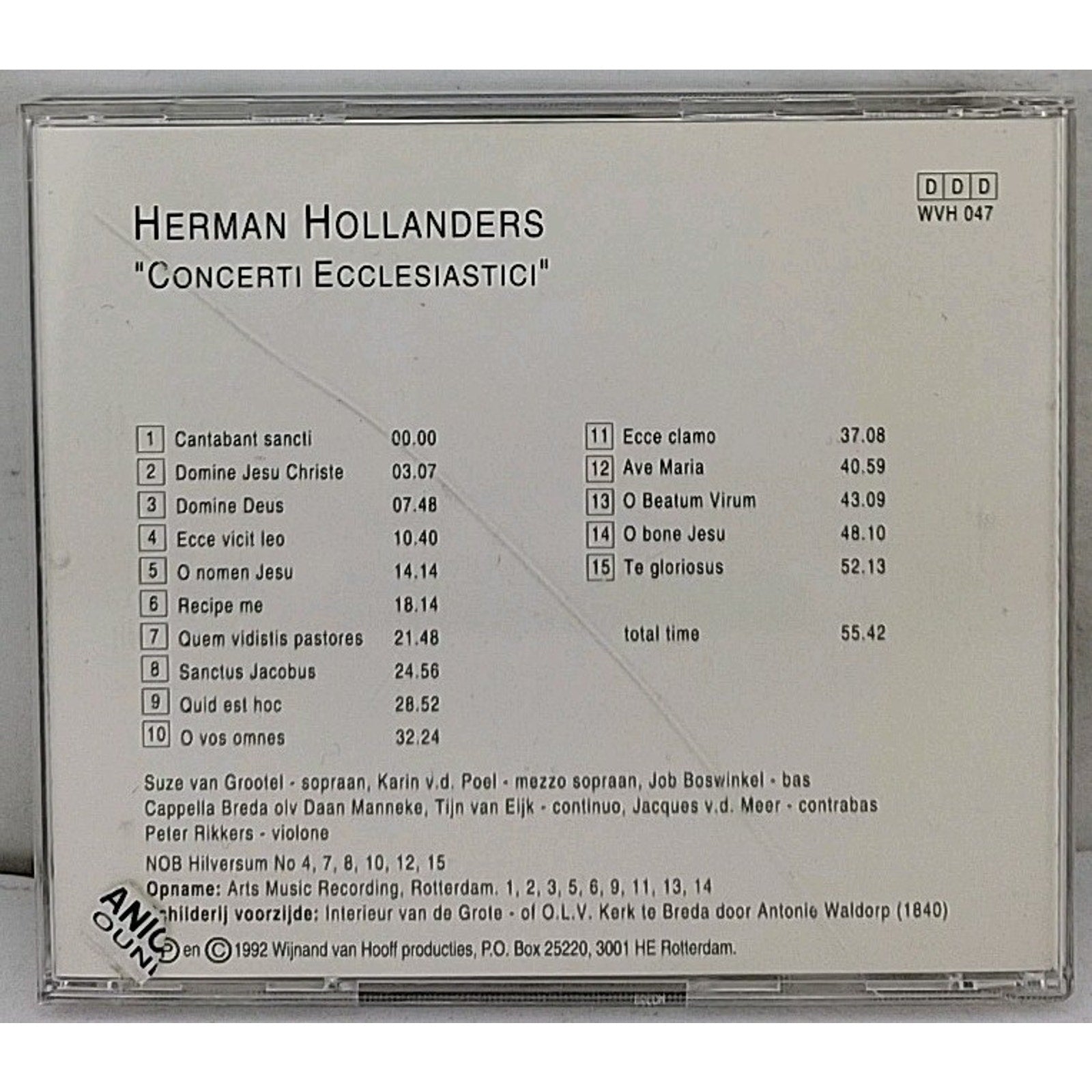 Herman Hollanders Concerti Ecclesiastici CD