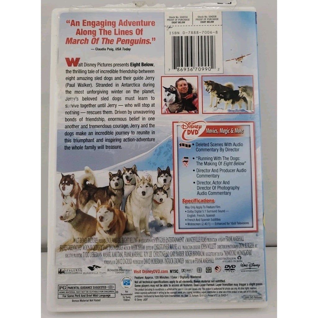 Eight Below (Widescreen Edition DVD, 2006)