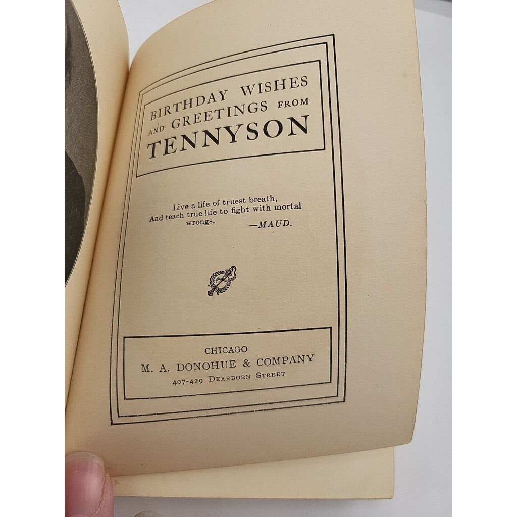 Antique Birthday Wishes Greetings From Tennyson Donohue Chicago