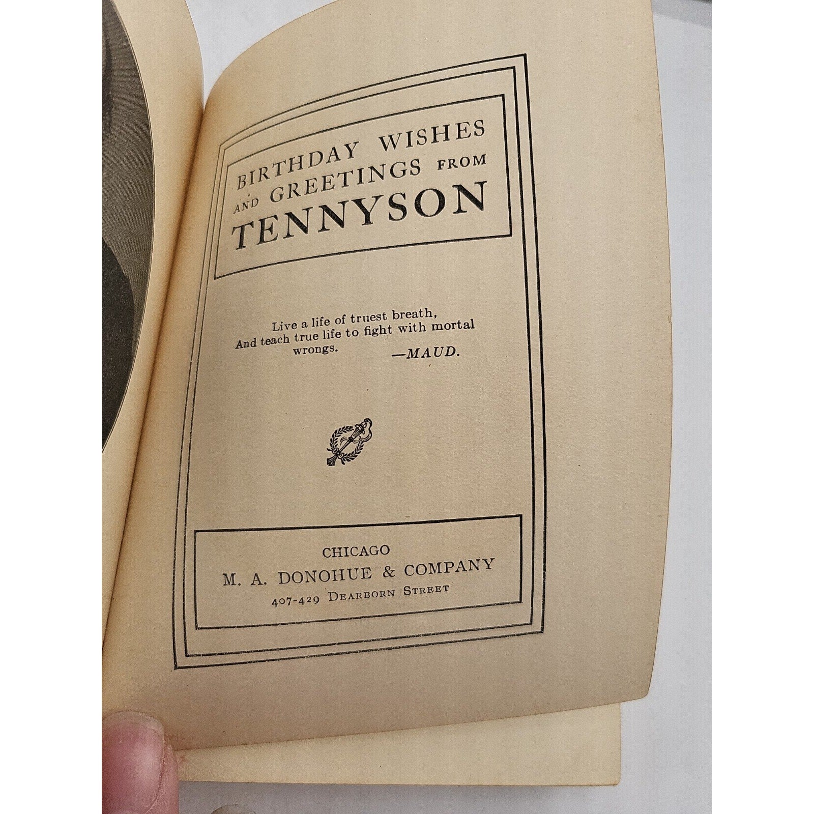 Antique Birthday Wishes Greetings From Tennyson Donohue Chicago