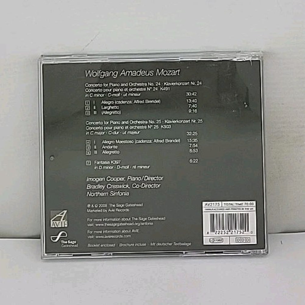 Piano Concertos 24 & 25 by Mozart / Cooper / Northern Sinfonietta (CD, 2008)