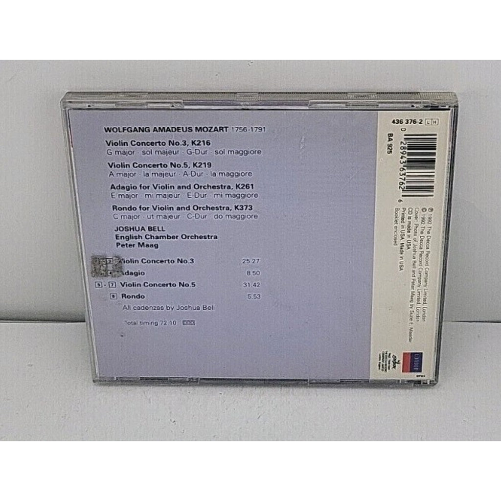 Mozart: Violin Concertos 3 & 5 - Joshua Bell, English Chamber Orchestra, Maag