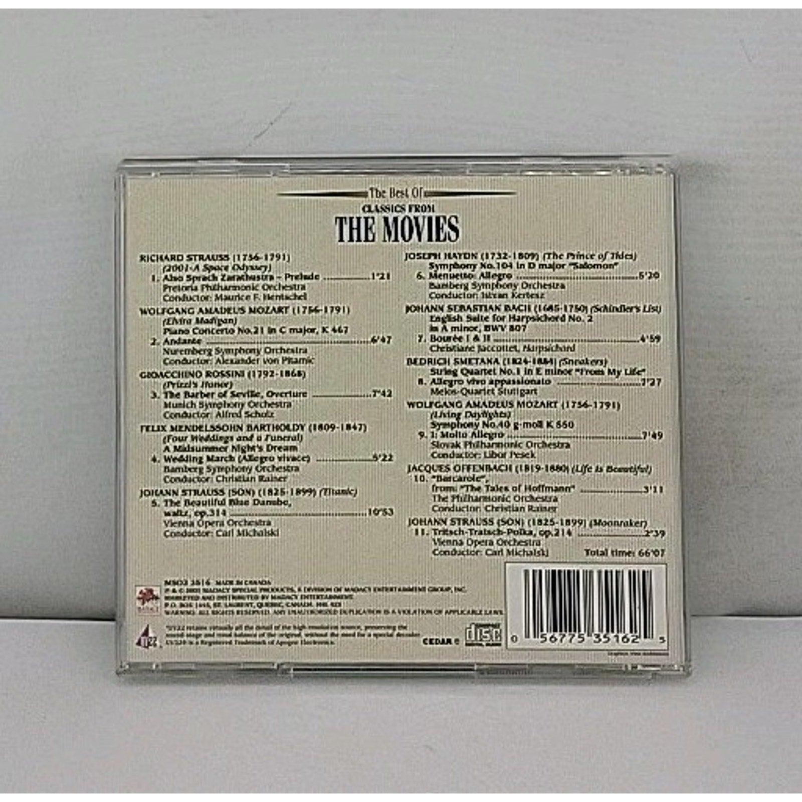 Best of Classics from the Movi by Various (CD, 2001)