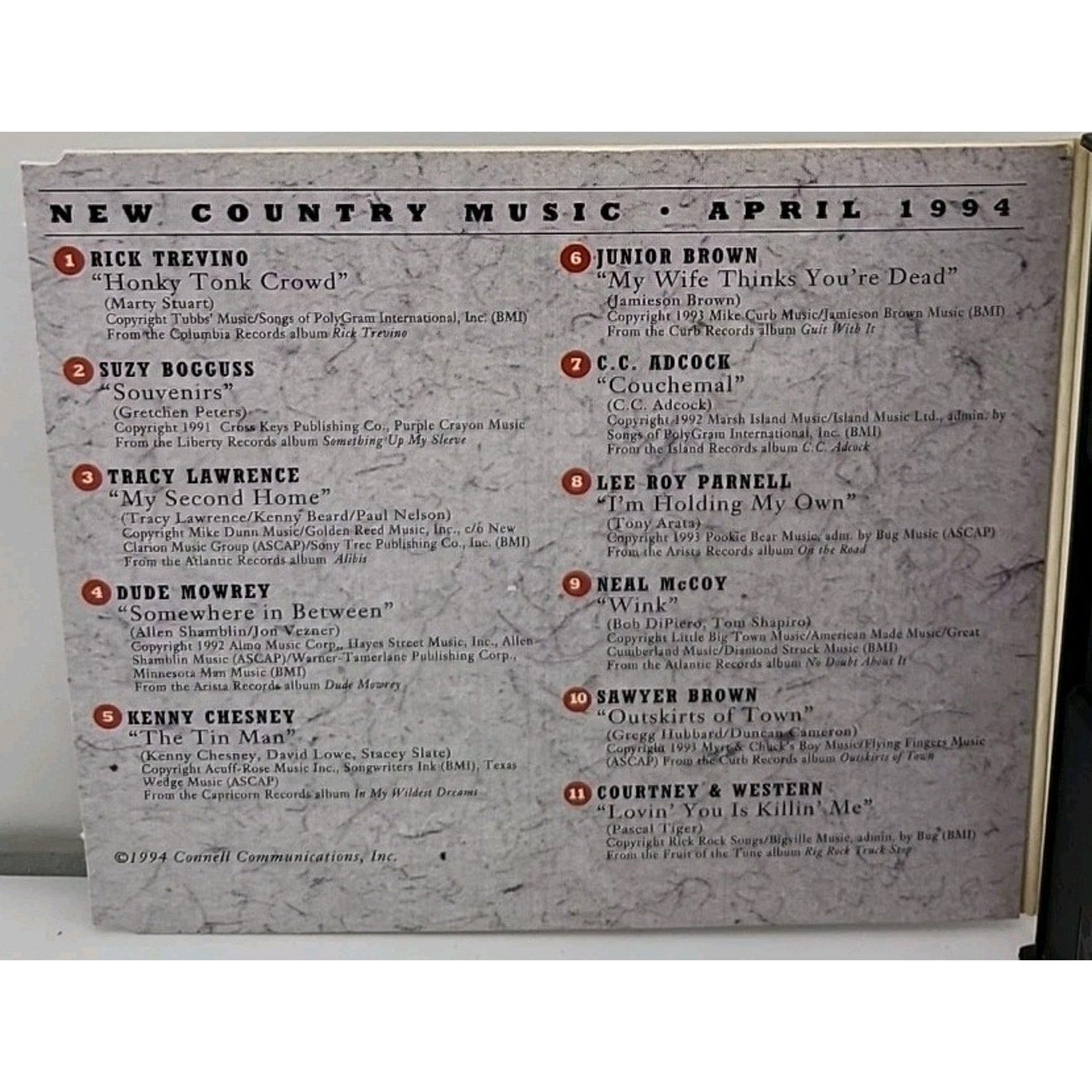 New Country Music,April 1994 CD