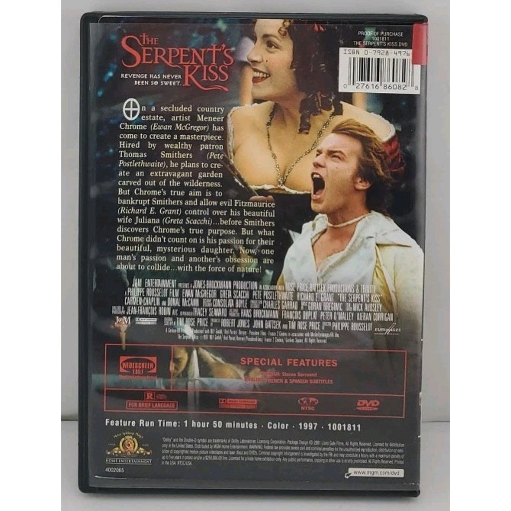The Serpent's Kiss (DVD, 2000)