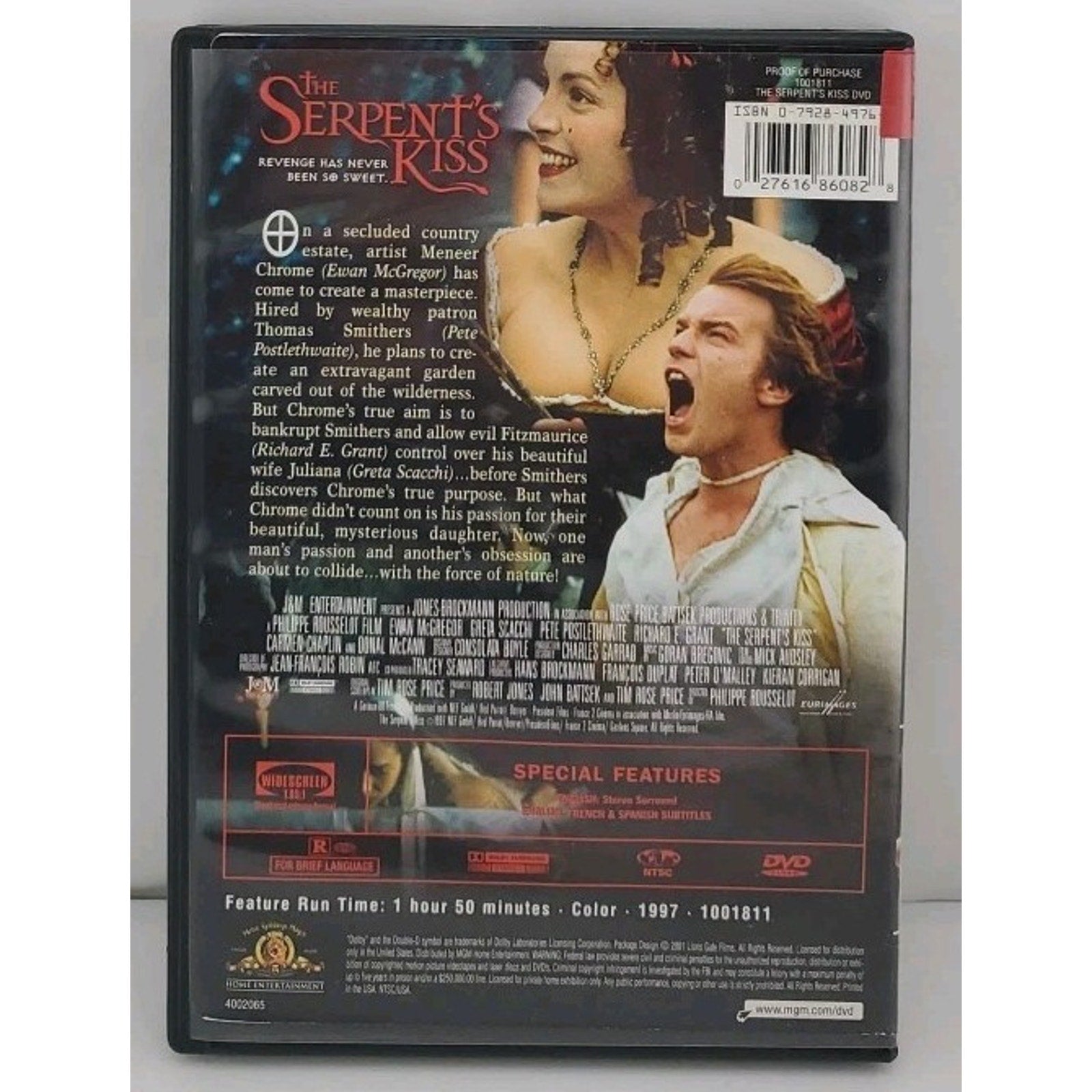 The Serpent's Kiss (DVD, 2000)