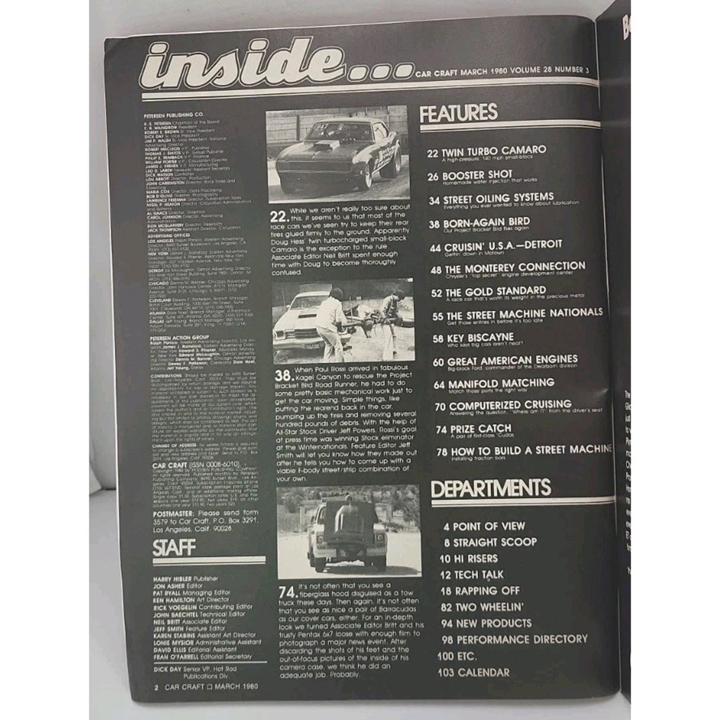 Car Craft Magazine - March 1980 - Volume 28 Number 3