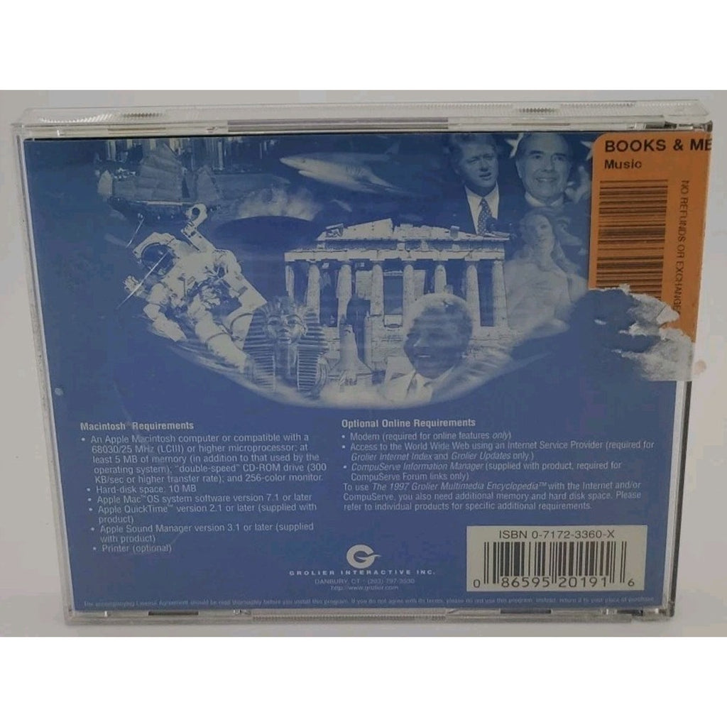 1997 Grolier Multimedia Encyclopedia For Macintosh Grolier Interative CD