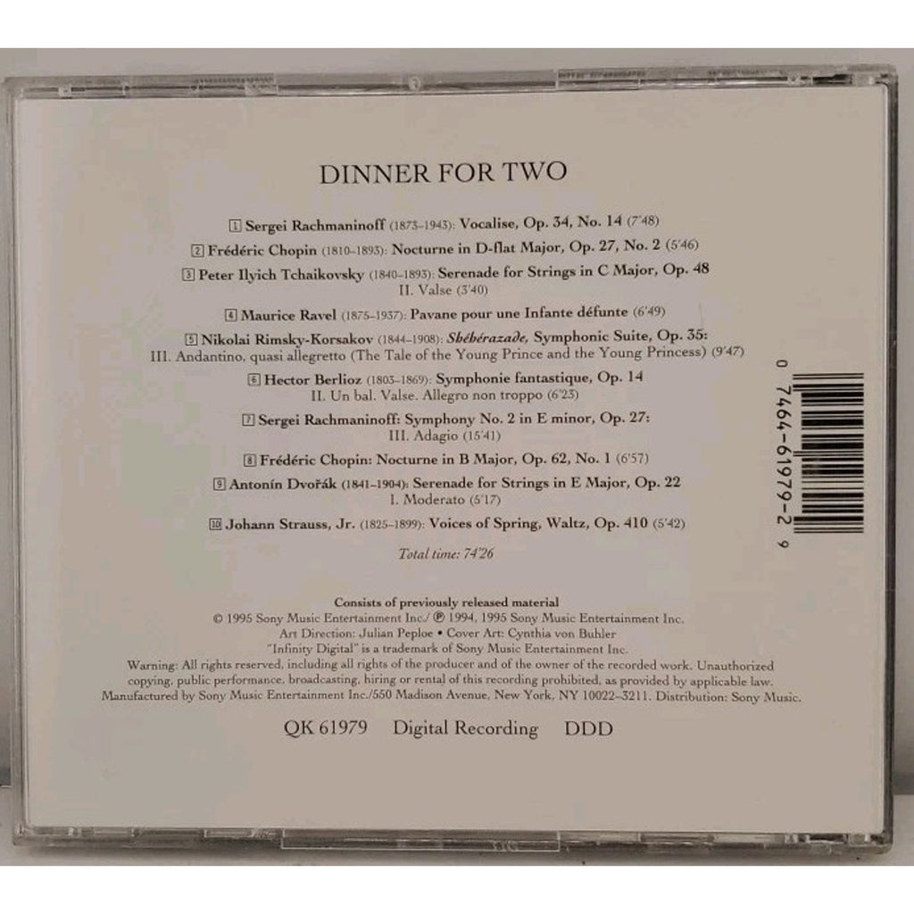 Dinner for 2 by Various (CD, 1995)