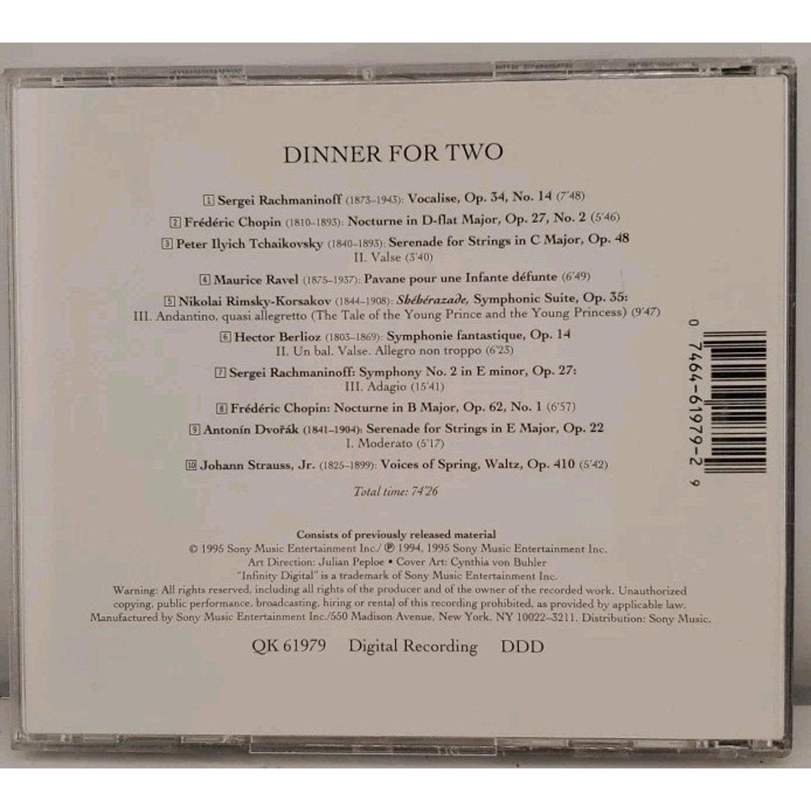 Dinner for 2 by Various (CD, 1995)