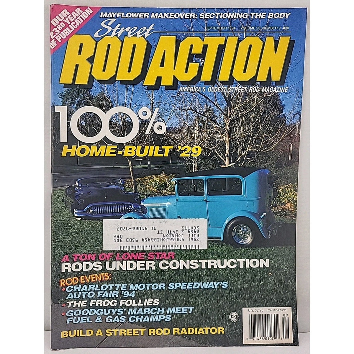 Street Rod Action Magazine September 1994 Volume 23 Number 9