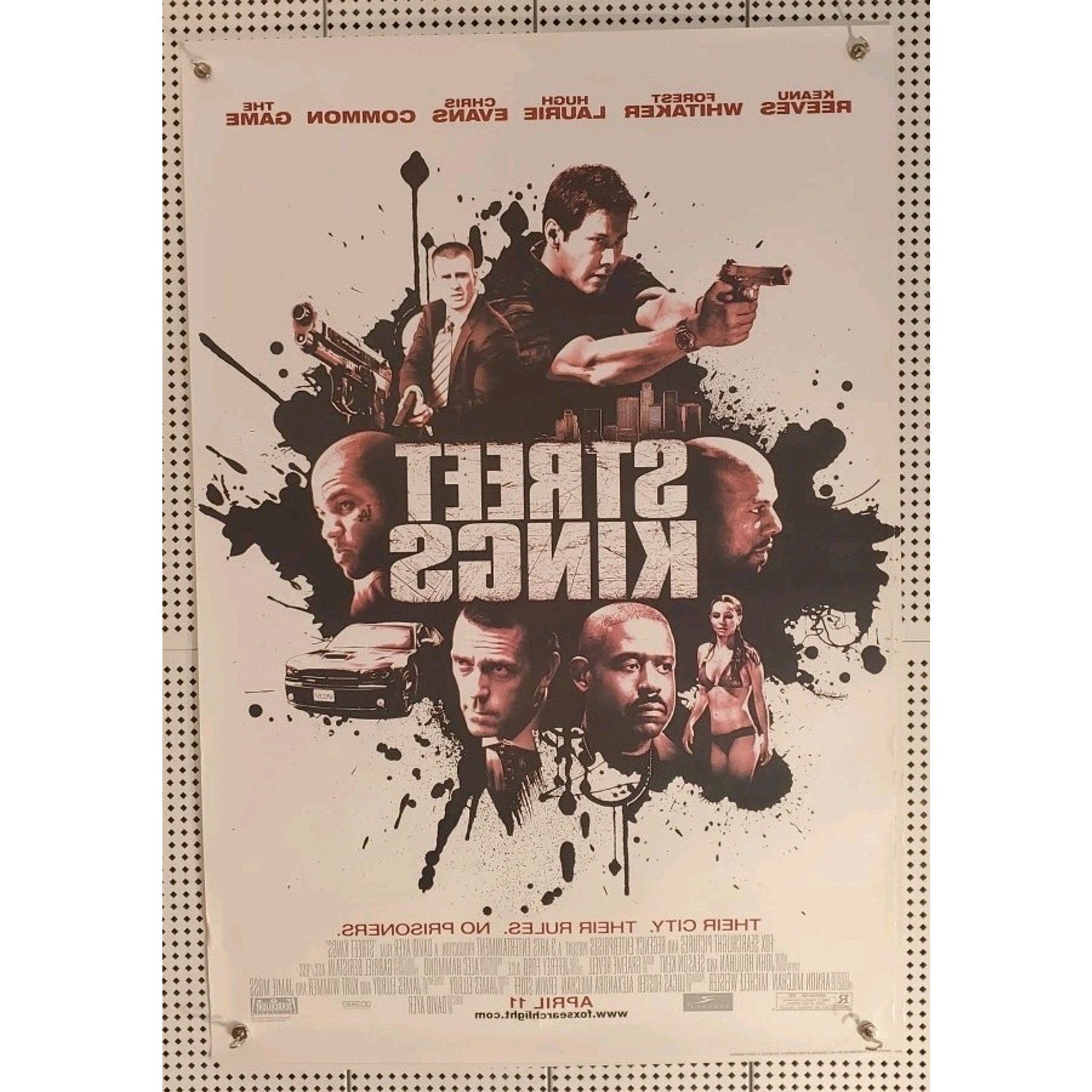 Street Kings Movie Poster Original DS 27X40 Keanu Reeves Forest Whitaker 2008