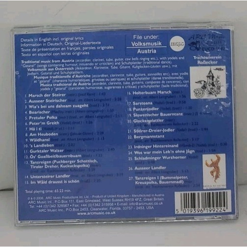 Music of the Alps: Traditional Music & Yodeling Fr by Trachtenverein RoBecker CD